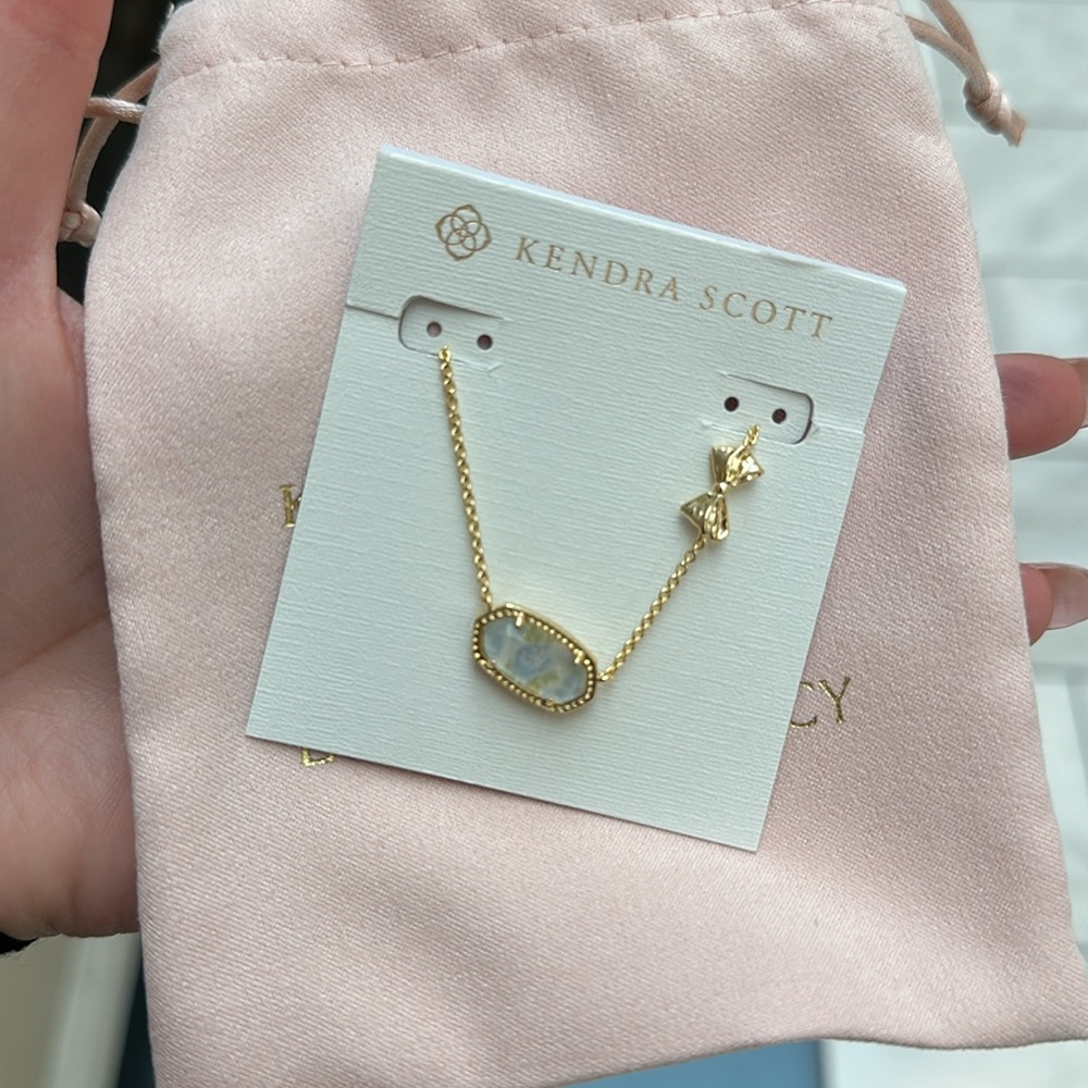 COPY - Kendra Scott x Love Shack Fancy Elisa necklace choker Blue Romance Bloom…